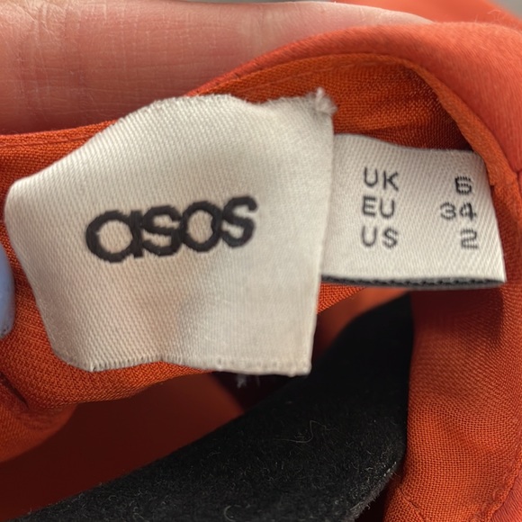 ASOS sateen orange cocktail dress - Picture 3 of 4